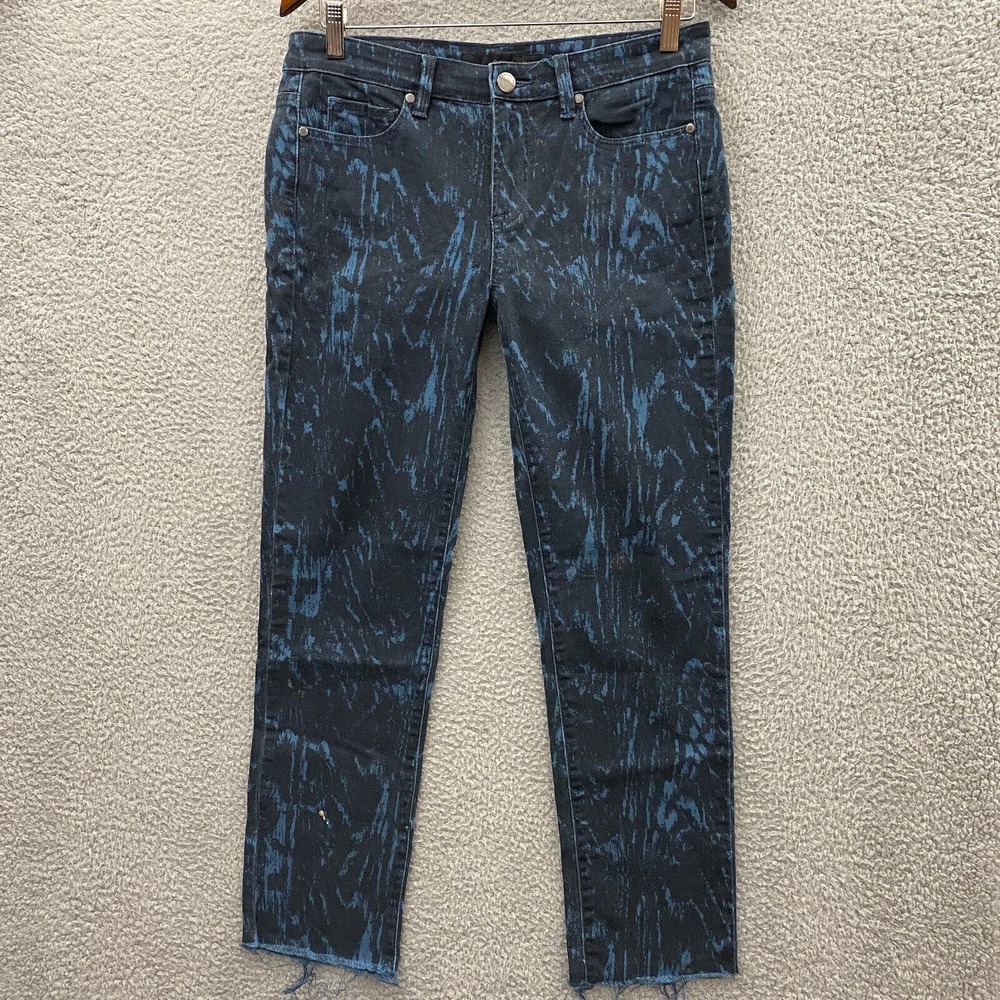 Calvin‎ Klein Jeans Womens 29 Blue Black Dyed Cutoffs Skinny Stretch Denim